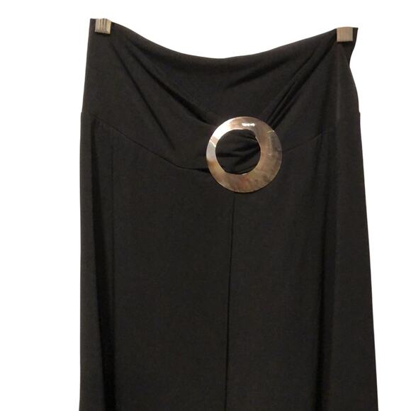 Cache Mother Of Pearl Self Belt Buckle Asymmetrical Stretch Skirt $118 New NWT - Picture 5 of 6